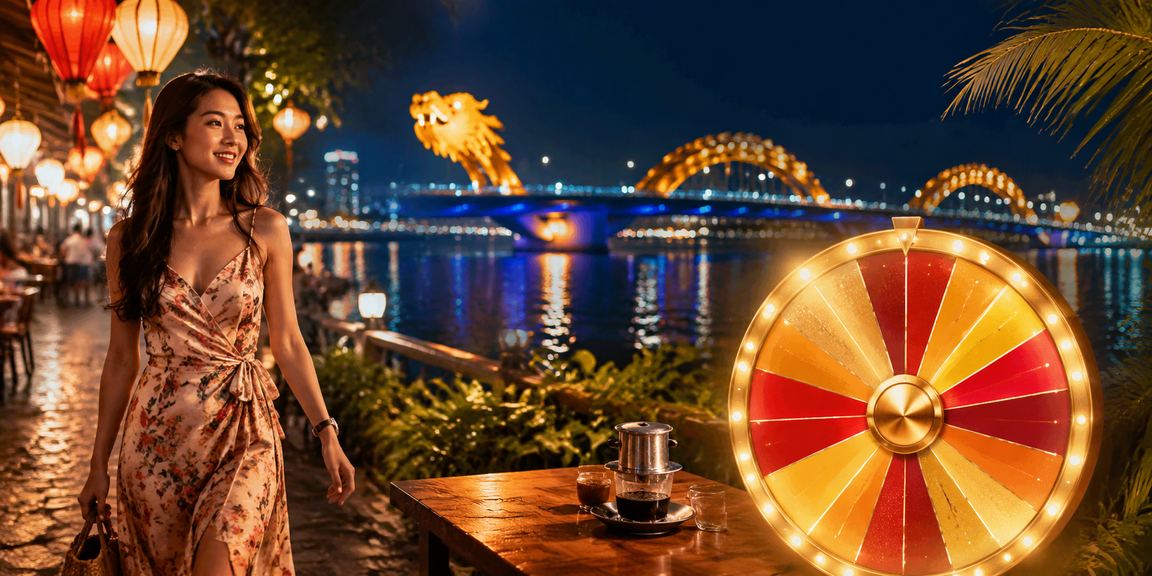 Người dùng tham gia bốc thăm may mắn tại quán cà phê Đà Nẵng