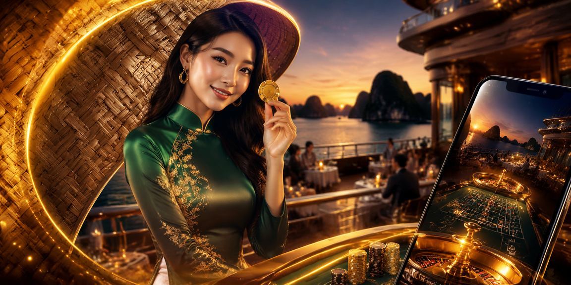 Người chơi trải nghiệm casino trên điện thoại di động tại Vịnh Hạ Long